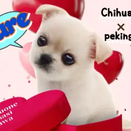 【 超レアMIX 】オンリーワン！大きな大きな瞳と短足鼻ぺちゃが魅力のチワペキ君