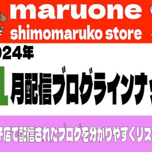 【 ブログリスト 】マルワン下丸子店の2024年11月配信ブログラインナップ