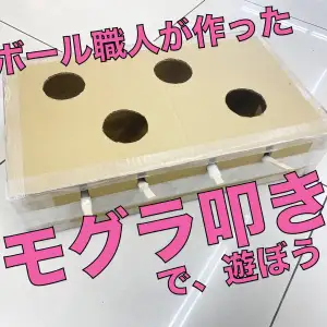 【 段ボール職人 】久しぶりの段ボール工作！モグラ叩きで遊ぼう！