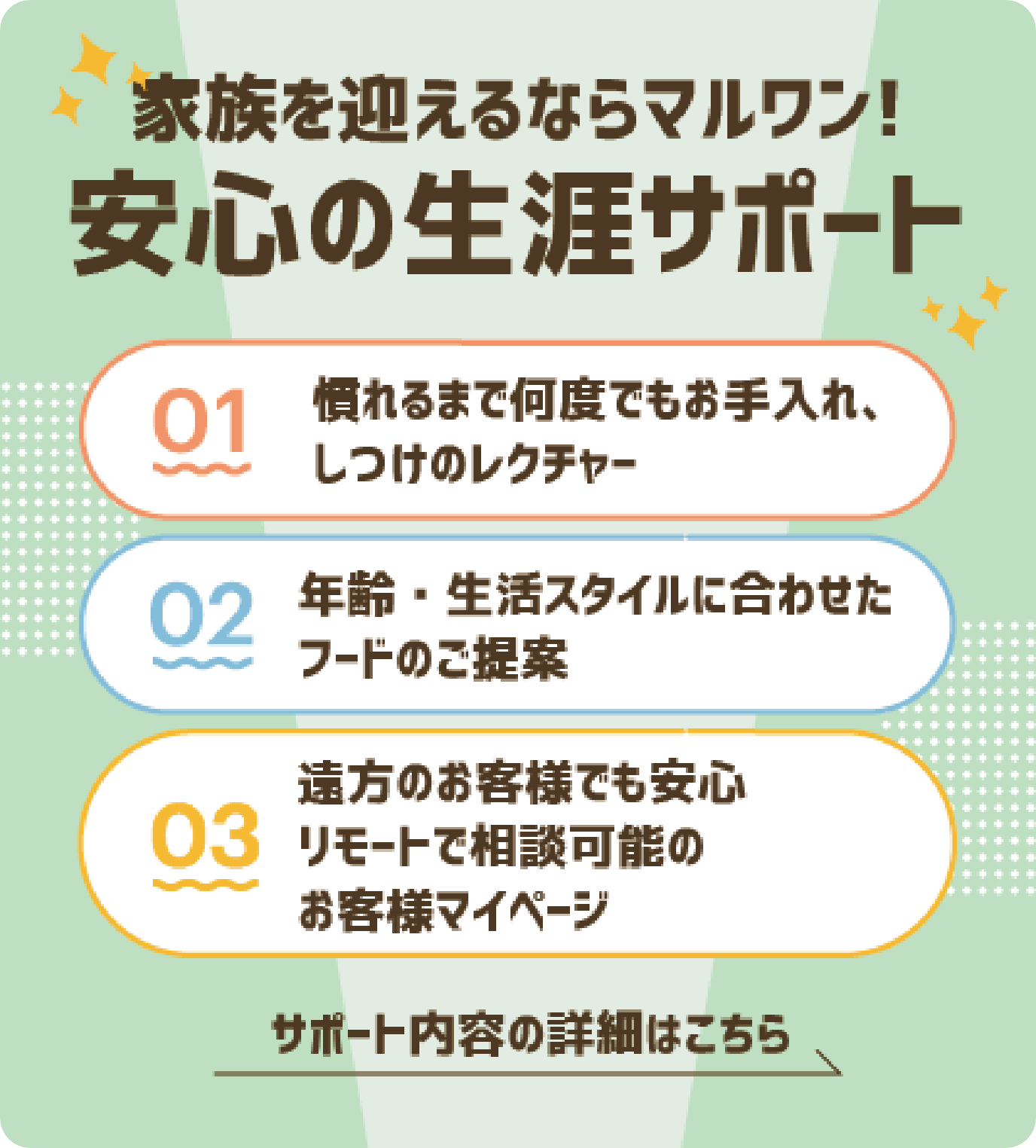 わからないことをアドバイス!安心の生涯サポート